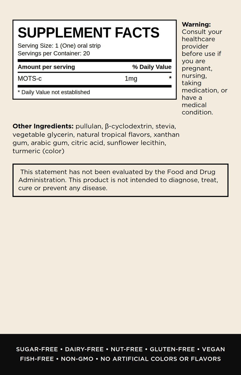 BOOST Supplement Facts panel