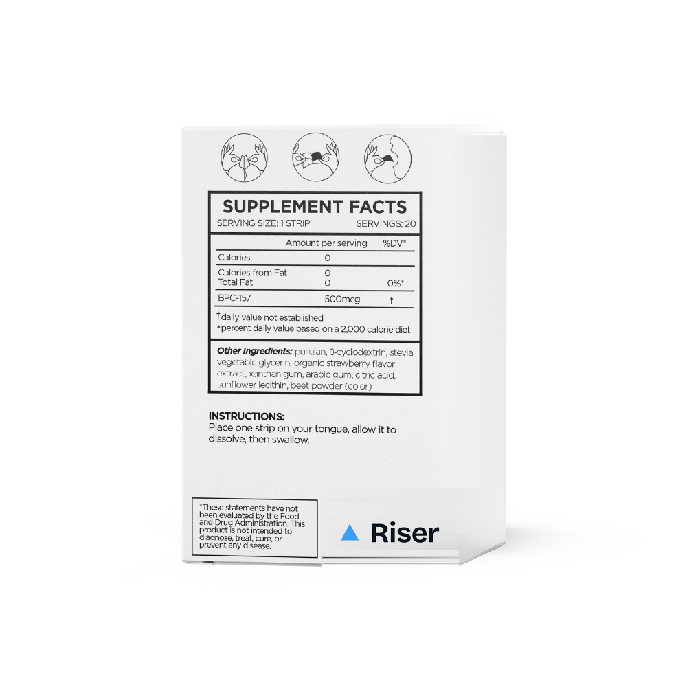 BPC-157 Supplement Facts panel