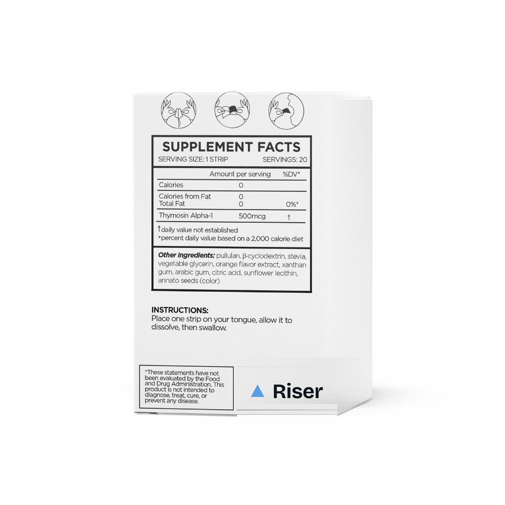 Thymosin Alpha-1 Supplement Facts panel